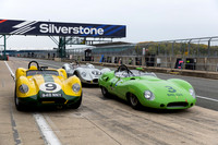#9 Lister Knobbly, #3 Lister Costin Chevrolet and #77 Lister Jaguar