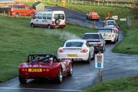 The queue for the start line, showing the variety of entered car