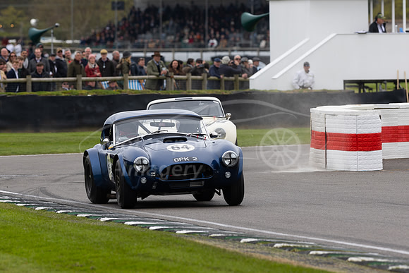 Alex Buncombe on his way to second place in his AC Cobra