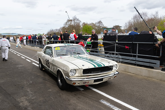 The Mustang of Luke Davenport and Matt Neal enters the pit lane