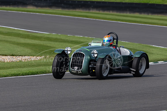 Bobby Verdon-Roe pushes the HWM -Jaguar to the limit through Mad