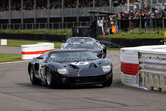 Ludovic Caron leads a trio of Ford GT40's