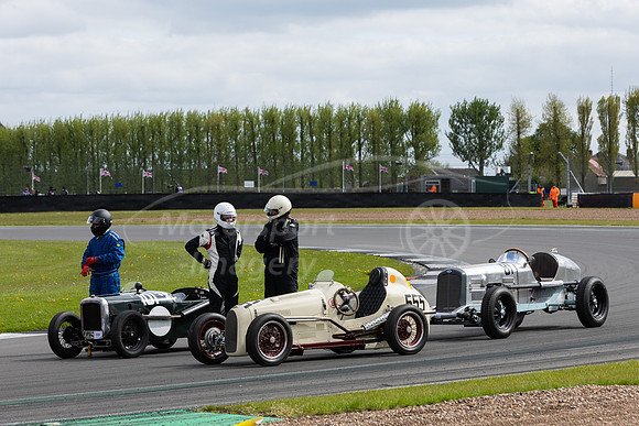 On track chat after the first race was red-flagged