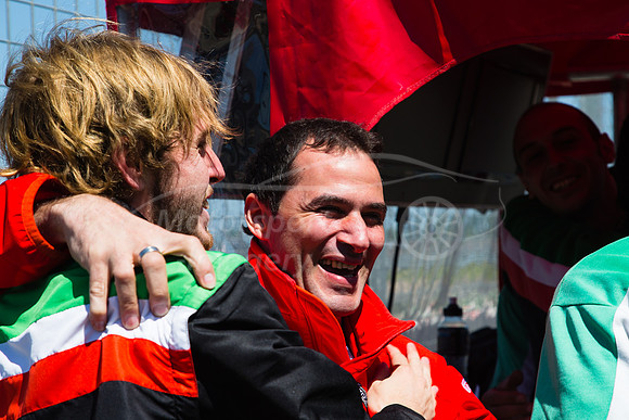 Pit wall celebrations AF Corse