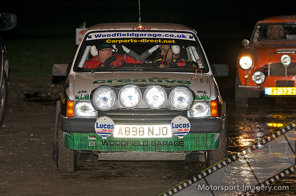 Nigel Barrett and Simon Law in the mud at the Pickering Showground.