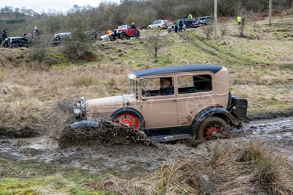 Steven Smith in the Ford Model A recovering back to the access r