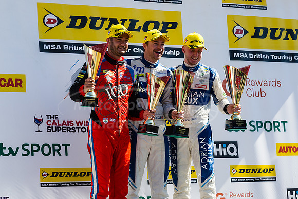 Race 1 Podium James Cole, Ash Sutton & Jack Goff
