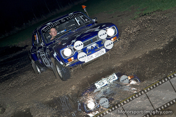 Andrew Siddall and Iain Tullie splashing through the mud at the Pickering Showground